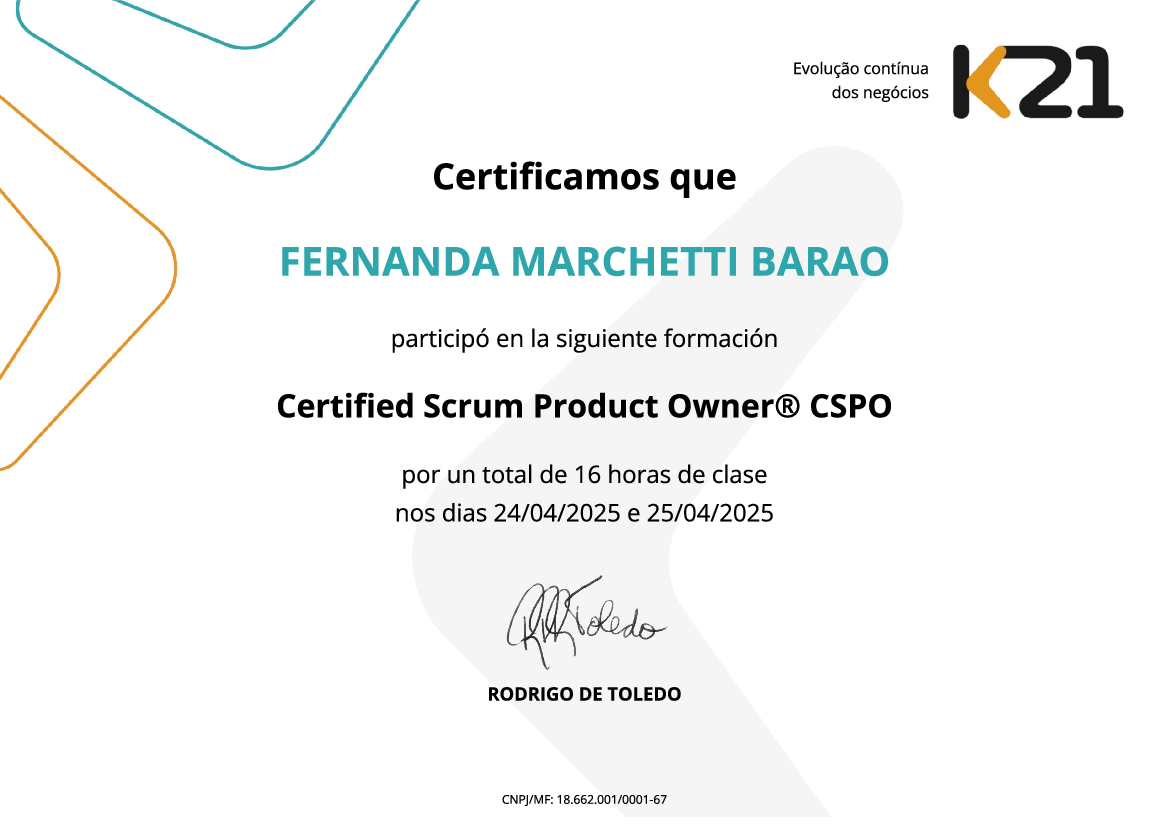 Certificado K21